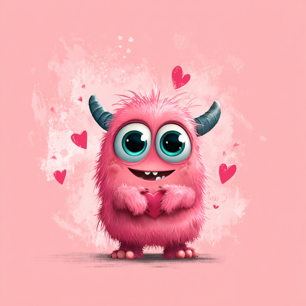 Cute Valentine Monster